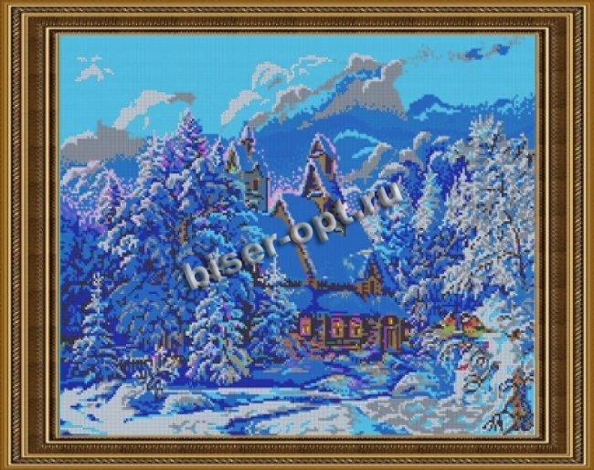 «Светлица» набор для вышивания бисером №532П «Зимушка» бисер Китай 38*48см (1шт) цвет:532П