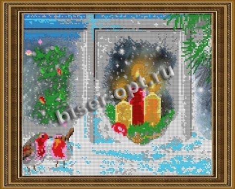 «Светлица» набор для вышивания бисером №370 «Рождественская» бисер Китай 31,1*25,2см (1шт) цвет:370
