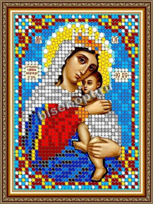 «Светлица» рисунок на ткани для вышивания бисером 321ЛМ «Прсв. Богородица Отчаянных единая надежда» 7,5*10см (1шт) цвет:321ЛМ