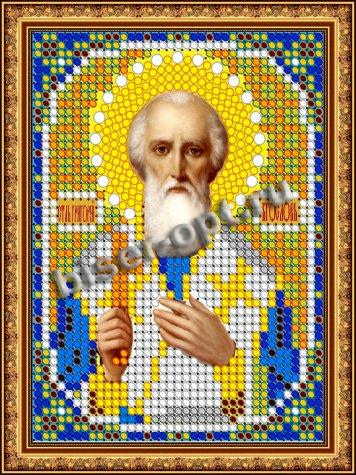«Светлица» рисунок на ткани для вышивания бисером 764ЛМ «Св. Григорий» 7,5*10см (1шт) цвет:764ЛМ