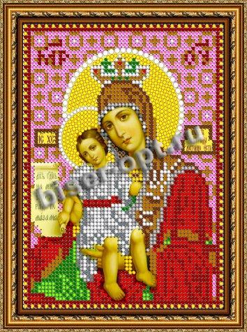 «Светлица» рисунок на ткани для вышивания бисером 309М «Прсв.Богородица Достойно Есть» 12*16см (1шт) цвет:309М