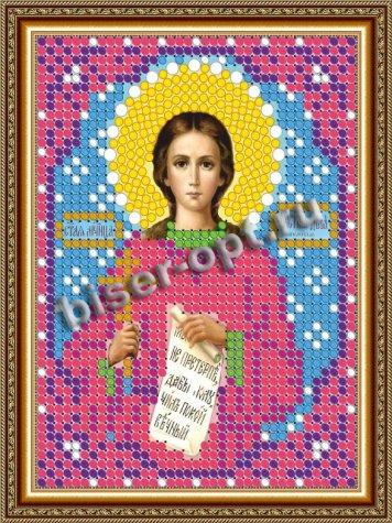 «Светлица» рисунок на ткани для вышивания бисером 724ЛМ «Св. Мца Кристина» 7,5*10см (1шт) цвет:724ЛМ