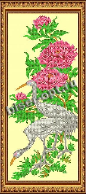 «Светлица» рисунок на ткани для вышивания бисером К-047 «Птицы» 19,1*42,7см (1шт) цвет:К-047
