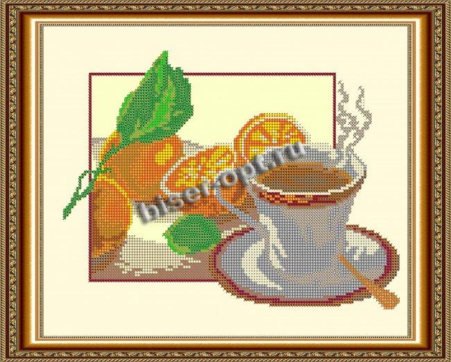 «Светлица» рисунок на ткани для вышивания бисером К-044 «Чашка чая» 30*24см (1шт) цвет:К-044
