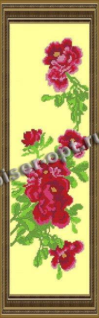 «Светлица» рисунок на ткани для вышивания бисером К-041 «Цветок» 14,9*47,8см (1шт) цвет:К-041