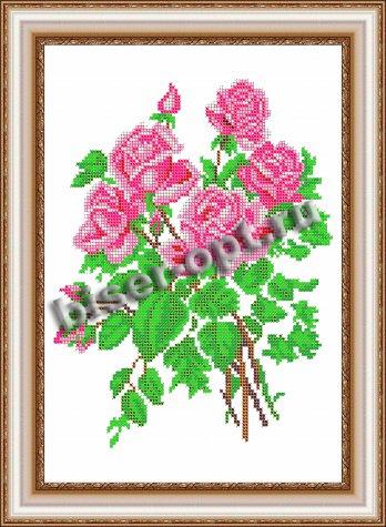 «Светлица» набор для вышивания бисером №040 «Букет роз» бисер Китай 21,8*29,8см (1шт) цвет:040