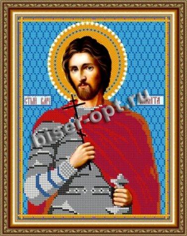 «Светлица» рисунок на ткани для вышивания бисером 700Р «Святой Великомученик Никита» 19*24см (1шт) цвет:700Р