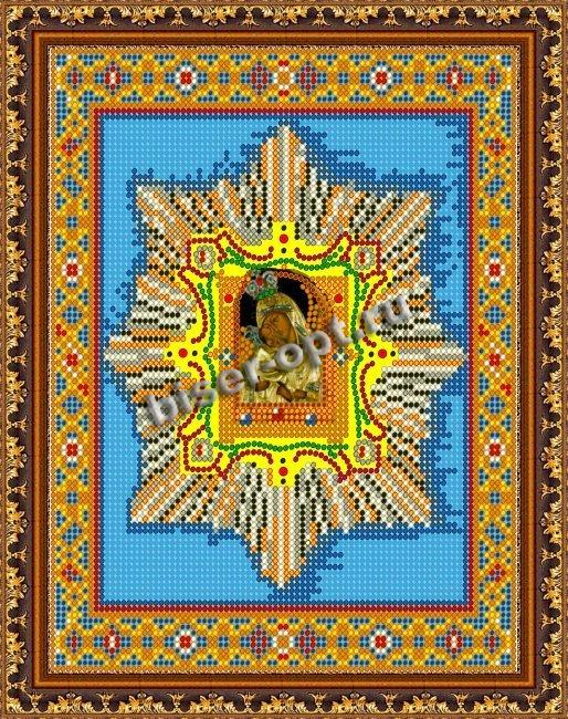 «Светлица» рисунок на ткани для вышивания бисером 404Р «Почаевская Божия Матерь» 19*24см (1шт) цвет:404Р