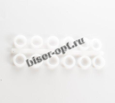 Кольцо пластик ковровое d 1,2см (12шт) цвет:белый
