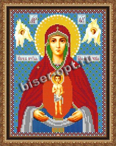 «Светлица» набор для вышивания бисером 8389 «Прсв.Богородица Албазинская» бисер Чехия 19*24см (1шт) цвет:8389