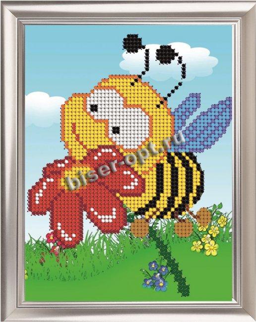 Набор для вышивания бисером Д-015 "Пчелка" 12*16см (1шт) цвет:Д-015