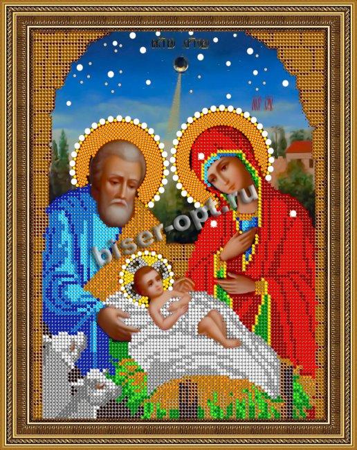 «Светлица» рисунок на ткани для вышивания бисером 391 «Рождество Христово» 19*24см (1шт) цвет:391