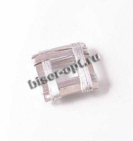 Декоративный элемент FS3950 26*26мм (1шт) цвет:серебро