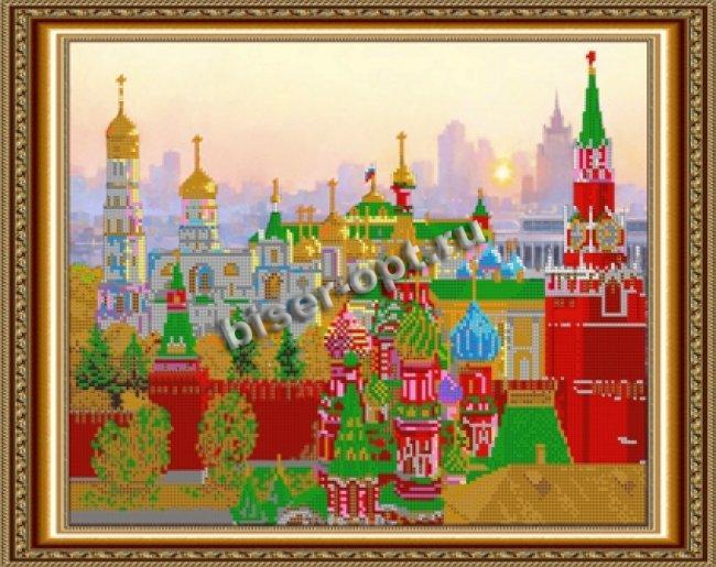 «Диамант» набор со стразами в подарочной картонной упаковке ДК-420 «Стены кремля» 48*38см (1шт) цвет:ДК-420