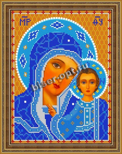«Светлица» рисунок на ткани для вышивания бисером 320 «Прп.Богородица Казанская» 19*24см (1шт) цвет:320
