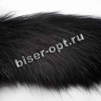 Тесьма - мех кролик FS 3092 25мм (100м) цвет:075-черный