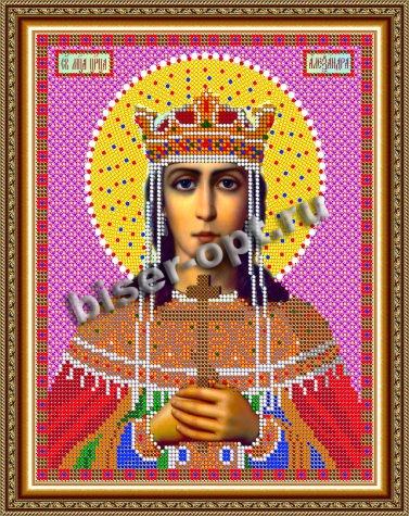 «Светлица» рисунок на ткани для вышивания бисером 731 «Св. Александра» 19*24см (1шт) цвет:731