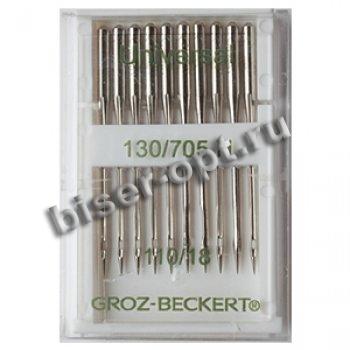 Набор игл "GROZ-BECKERT" стандарт № 110 для бытовых швейных машин (1уп*10шт) цвет:110