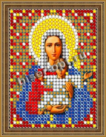«Светлица» рисунок на ткани для вышивания бисером 393Л «Прсв. Богородица Аз Есмь» 6*7,5см (5шт) цвет:393Л