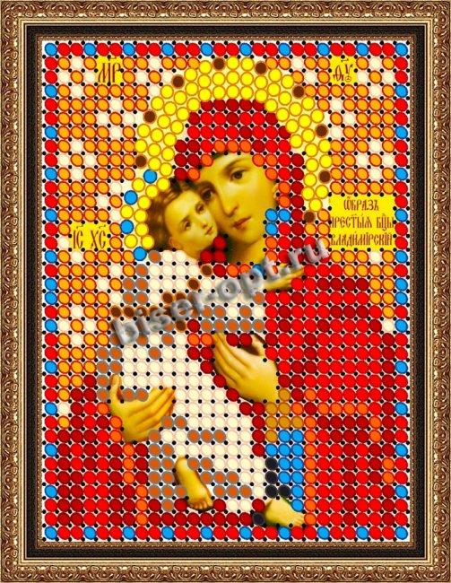 «Светлица» рисунок на ткани для вышивания бисером 384Л «Прсв. Богородица Владимирская» 6*7,5см (5шт) цвет:384Л