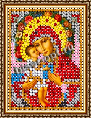 «Светлица» рисунок на ткани для вышивания бисером 375Л «Прсв. Богородица Жировицкая» 6*7,5см (5шт) цвет:375Л