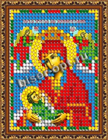 «Светлица» рисунок на ткани для вышивания бисером 394Л «Прсв. Богородица Млекопитательница» 6*7,5см (1шт) цвет:394Л
