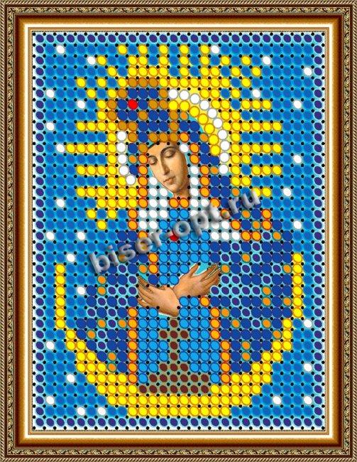 «Светлица» рисунок на ткани для вышивания бисером 419Л «Прсв. Богородица Остробрамская» 6*7,5см (1шт) цвет:419Л