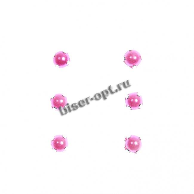 Жемчуг пришивной в лапках FS 7084 d 4мм (100шт) цвет:335-яр.розовый