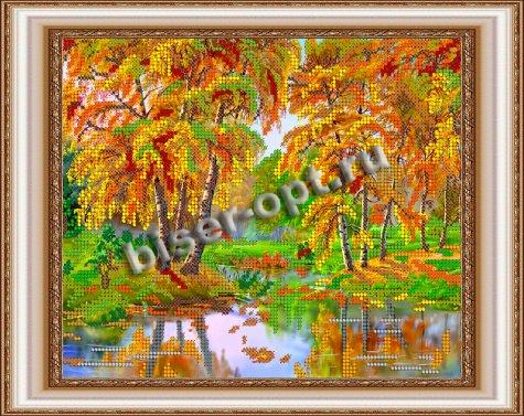«Светлица» рисунок на ткани для вышивания бисером К-157 «Осень» 24*19см (1шт) цвет:К-157