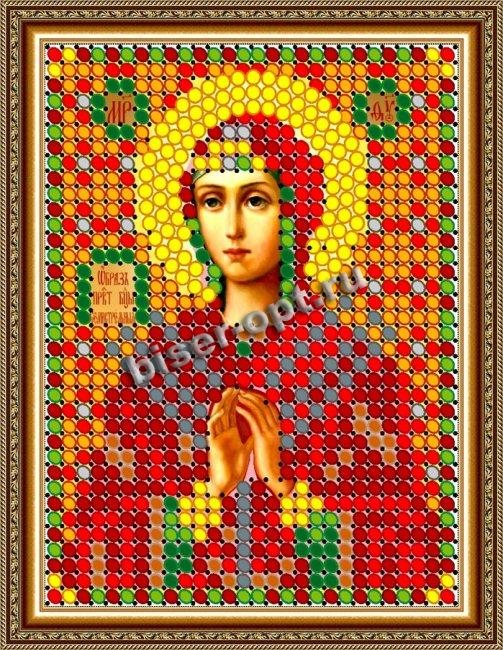 «Светлица» рисунок на ткани для вышивания бисером 370Л «Прсв. Богородица Семистрельная» 6*7,5см (5шт) цвет:370Л