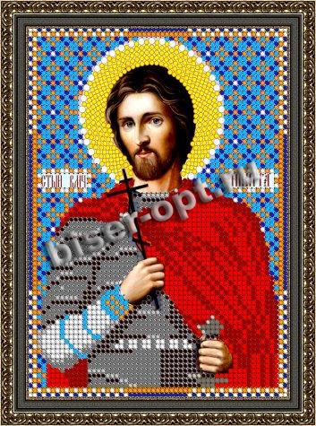 «Светлица» набор для вышивания бисером 7700М «Святой Великомученик Никита» бисер Китай 12*16см (1шт) цвет:7700М