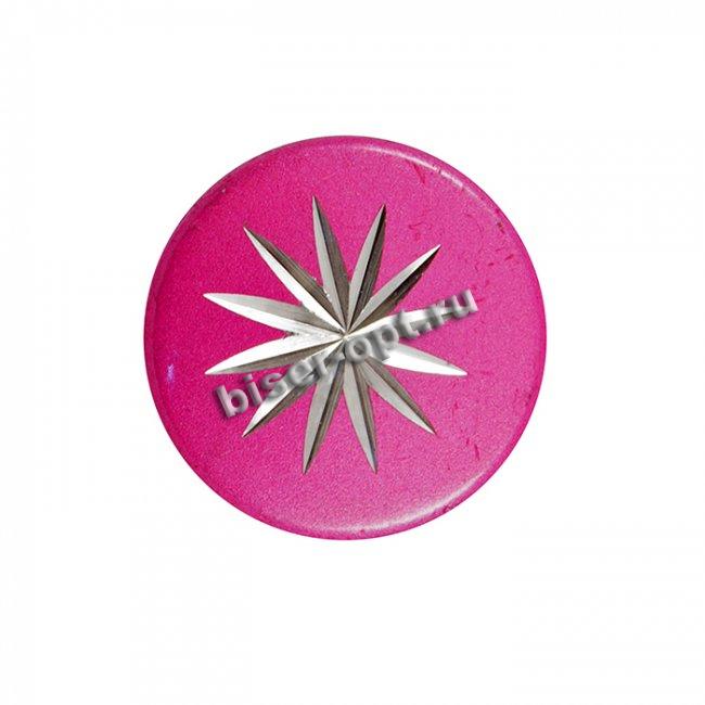 Пуговица джинс FS7554 на ломаной ножке d17мм (10шт) цвет:304-яр.розовый