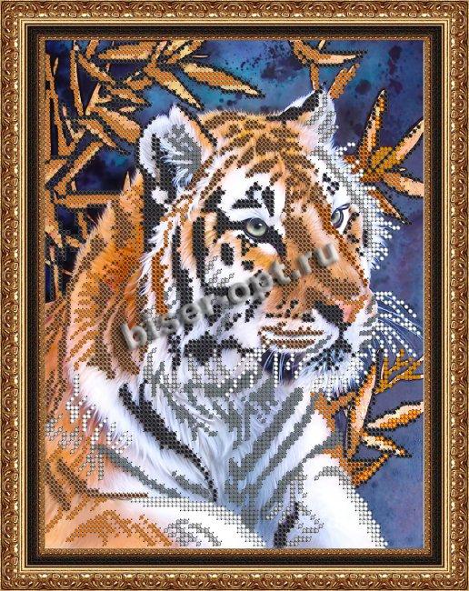 «Светлица» набор для вышивания бисером №181 «Тигр» бисер Чехия 19*24см (1шт) цвет:181
