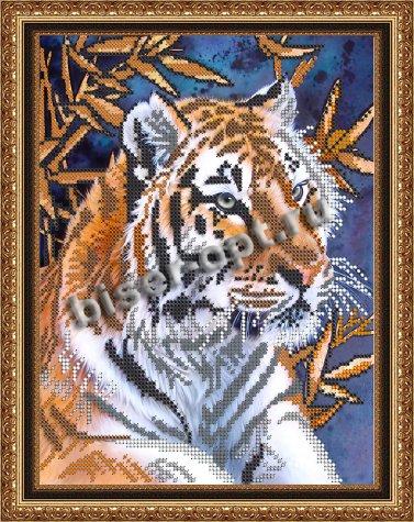 «Светлица» набор для вышивания бисером №181 «Тигр» бисер Чехия 19*24см (1шт) цвет:181