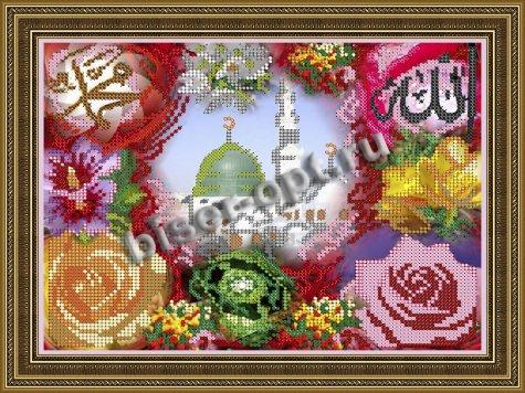 «Светлица» набор для вышивания бисером №208 «Мечеть в цветах» бисер Чехия 24*19см (1шт) цвет:208
