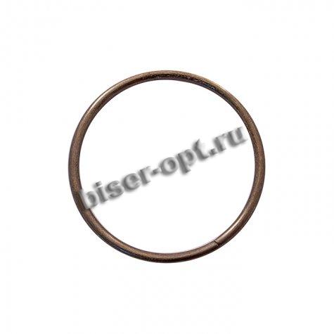 Кольцо металл №8072 разьемное 35/41мм (50шт) цвет:т. никель