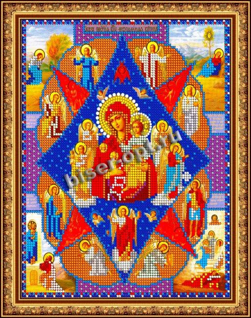 «Светлица» набор для вышивания бисером 8322 «Прп.Богородица Неопалимая Купина» бисер Чехия 19*24см (1шт) цвет:8322