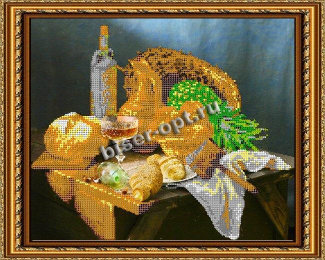 «Светлица» набор для вышивания бисером №258 «Свежий хлеб» бисер Чехия 30*24см (1шт) цвет:258
