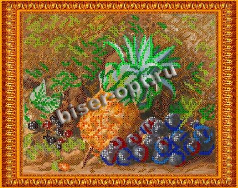 «Светлица» рисунок на ткани для вышивания бисером К-240 «Ананас» 24*19см (1шт) цвет:К-240