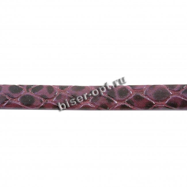Лента ременная кожзам №8717 "рептилия" 5мм (10м) цвет:230-фиолетовый