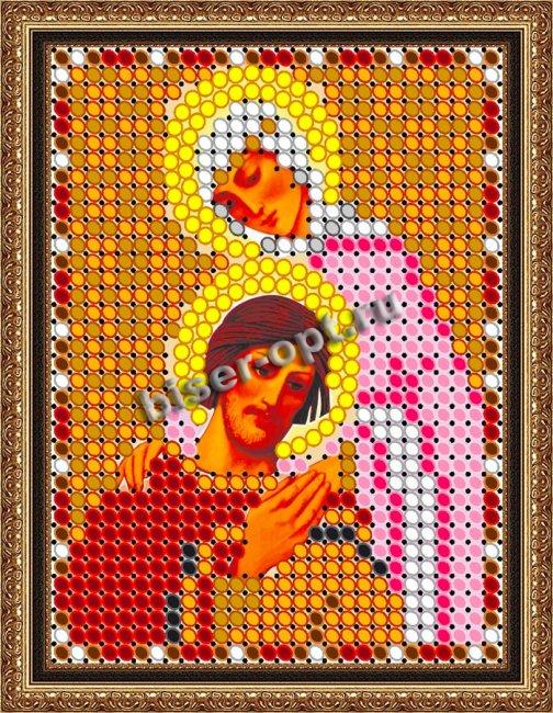 «Светлица» рисунок на ткани для вышивания бисером 418Л «Св.Петр и Феврония» 6*7,5см (1шт) цвет:418Л
