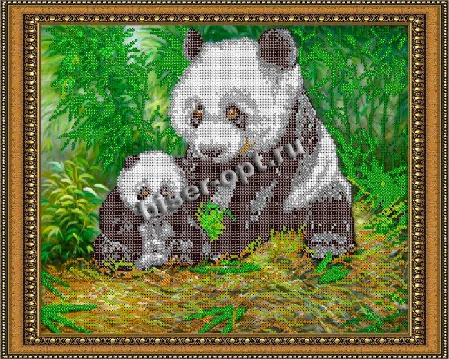 «Светлица» рисунок на ткани для вышивания бисером К-362 «Панда» 30*24см (1шт) цвет:К-362