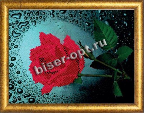 «Диамант» набор со стразами ДД-049 «Роза» 16,4*22,8см (1шт) цвет:ДД-049