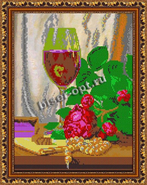 «Светлица» набор для вышивания бисером №389 «Бокал вина» бисер Чехия 24*30см (1шт) цвет:389