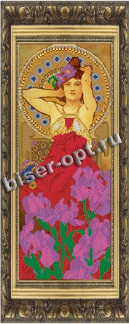 «Светлица» рисунок на ткани для вышивания бисером К-396 «Девушка-аметист» 19*48,2см (1шт) цвет:К-396