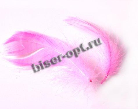 Перо петуха декоративного 6-8см (100шт) цвет:335-розовый