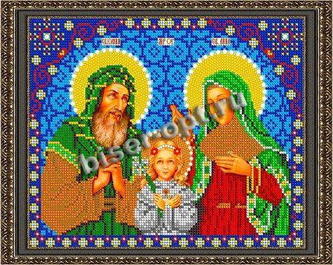 «Светлица» рисунок на ткани для вышивания бисером 449 «Св. Иоаким и Анна» 19*24см (1шт) цвет:449