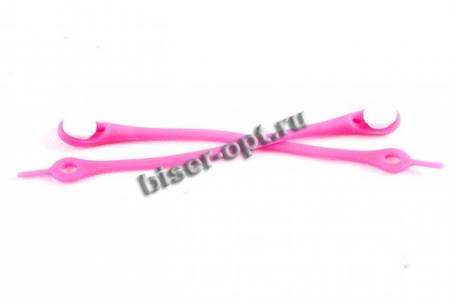 Шнурки для обуви №10915 силиконовые (резиновые) 12*0,4см (100шт) цвет:283-т.розовый