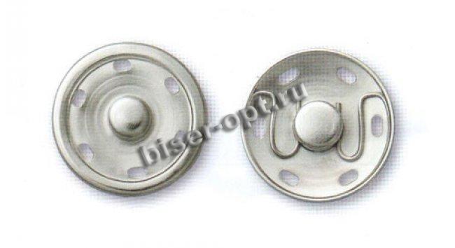 Кнопки металл пришивные  d 30мм (12шт) цвет:никель