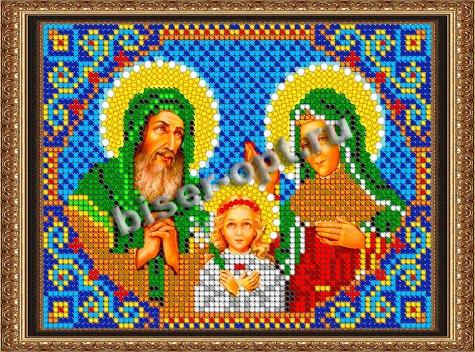 «Светлица» рисунок на ткани для вышивания бисером 449М «Св. Иоаким и Анна» 16*12см (1шт) цвет:449М